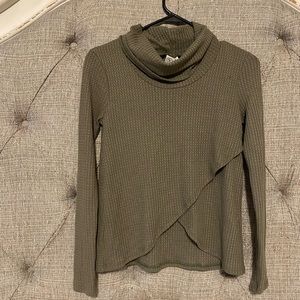 Forest green paper crane brand sweater